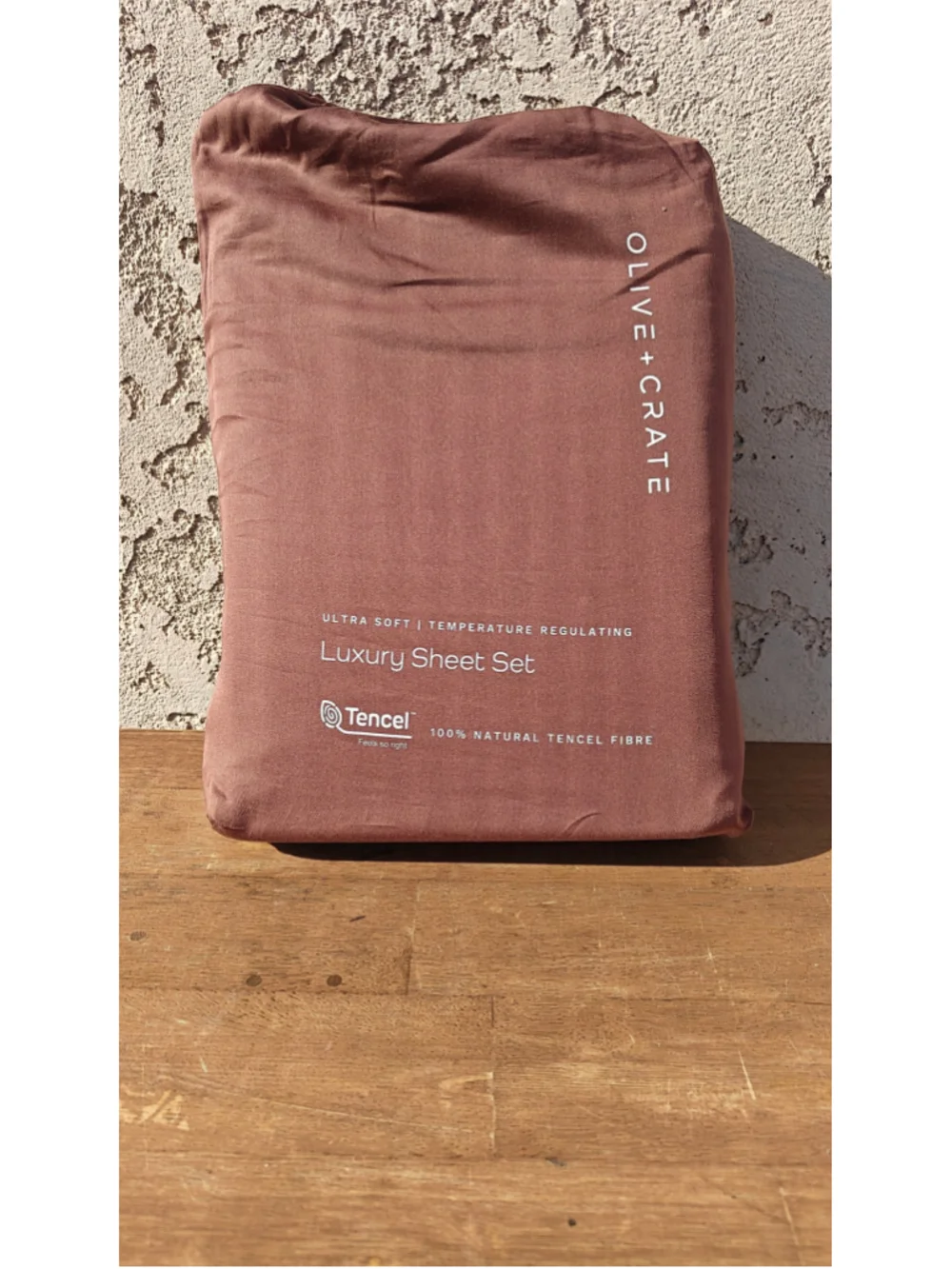 Olive Crate QUEEN 100% Eucalyptus TENCEL Cooling Sheet Set 4pc Cacao